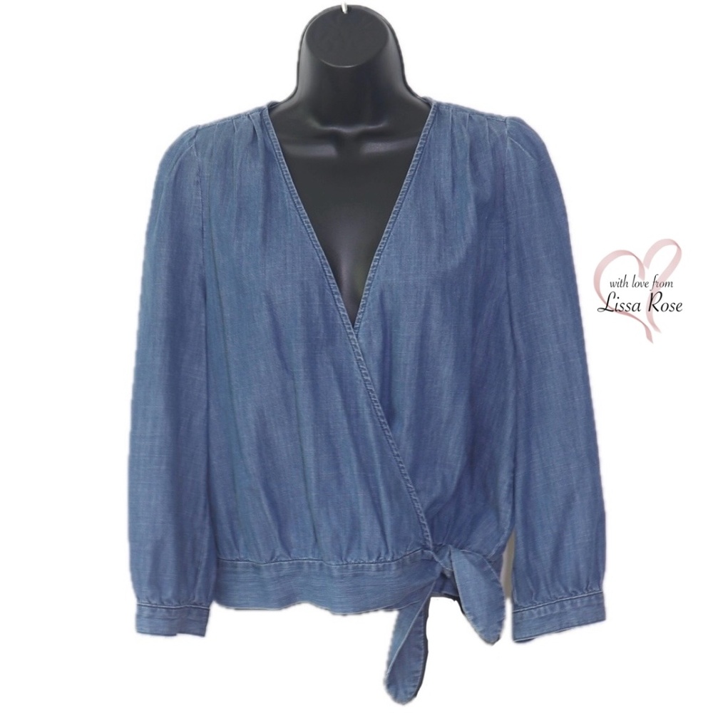 Denim Wrap Top (Madewell)
